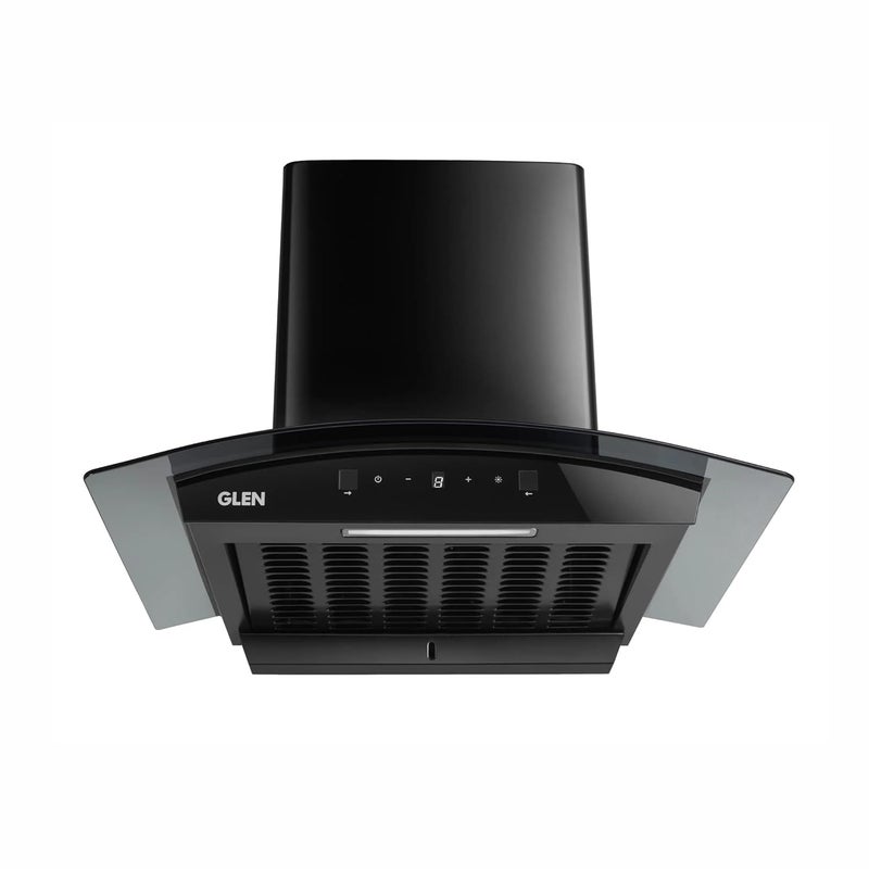 GLEN Glen Auto Clean Curved Glass Filter less Kitchen Chimney 76 cm Motion Sensor control with Digital Display 1200 m3h 6058 DI BL AC  - Image 1