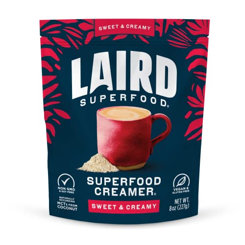 Laird Superfood Non-Dairy Superfood Creamer - Coconut Powder Coffee Creamer - Sweet & Creamy - Gluten Free, Non-GMO, Vegan - 8 oz. Bag, Pack of 1 - Image 1