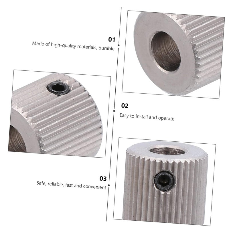 Unomor 4 قطع من ترس القيادة البثق الفولاذ المقاوم للصدأ عجلة الطابعة استبدال مقاوم للصدأ قطع طابعة DIY - Image 5