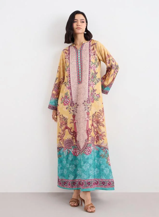 Amirah Amirah Women Floral Print Maxi Jalabiya