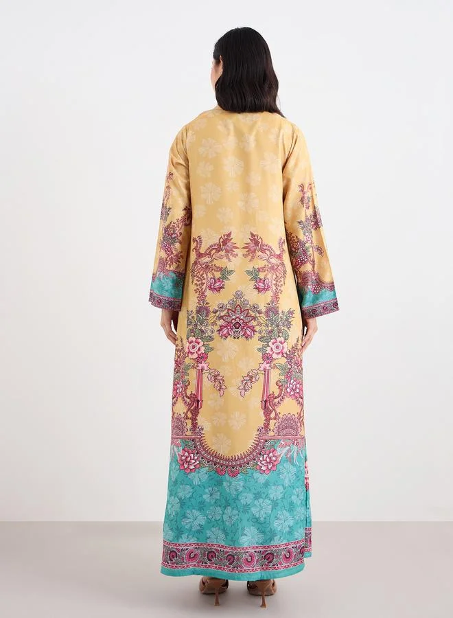 Amirah Amirah Women Floral Print Maxi Jalabiya