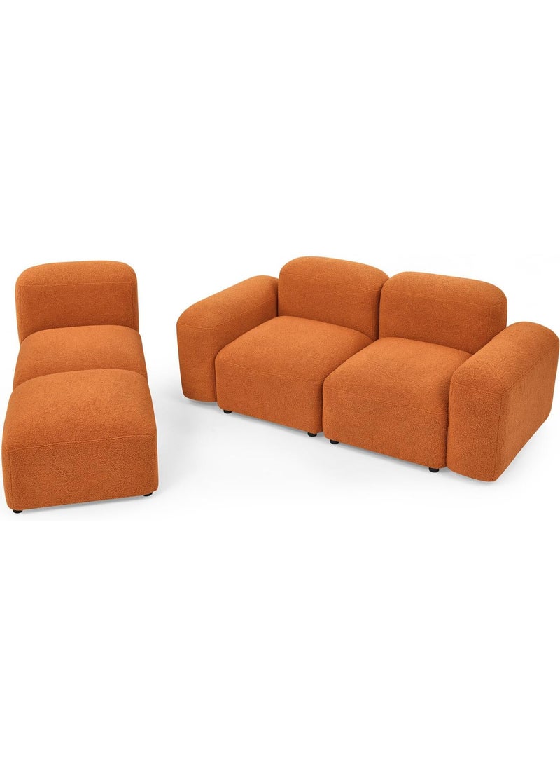 Comfynest - L Shape Modern Design Teddy Sofa - Image 1