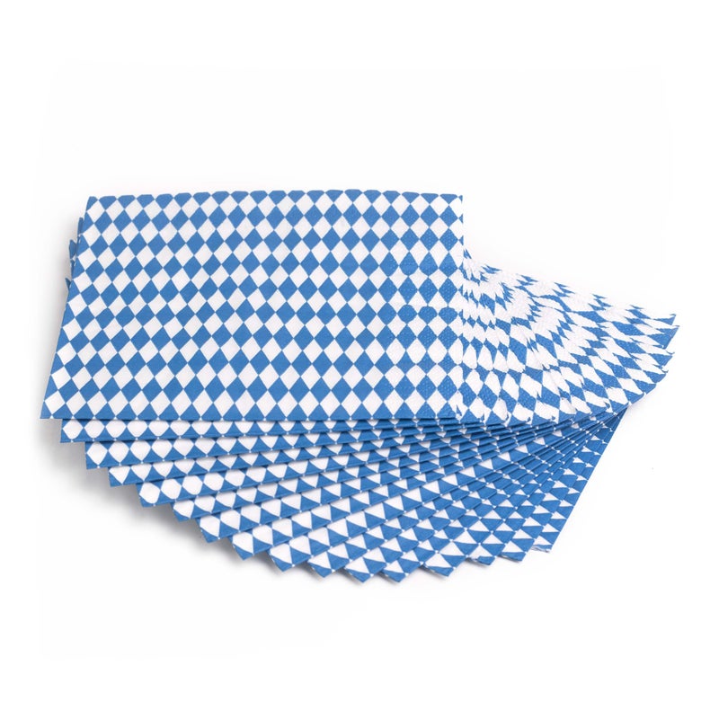Beistle Blue & White Luncheon Napkins - Image 1