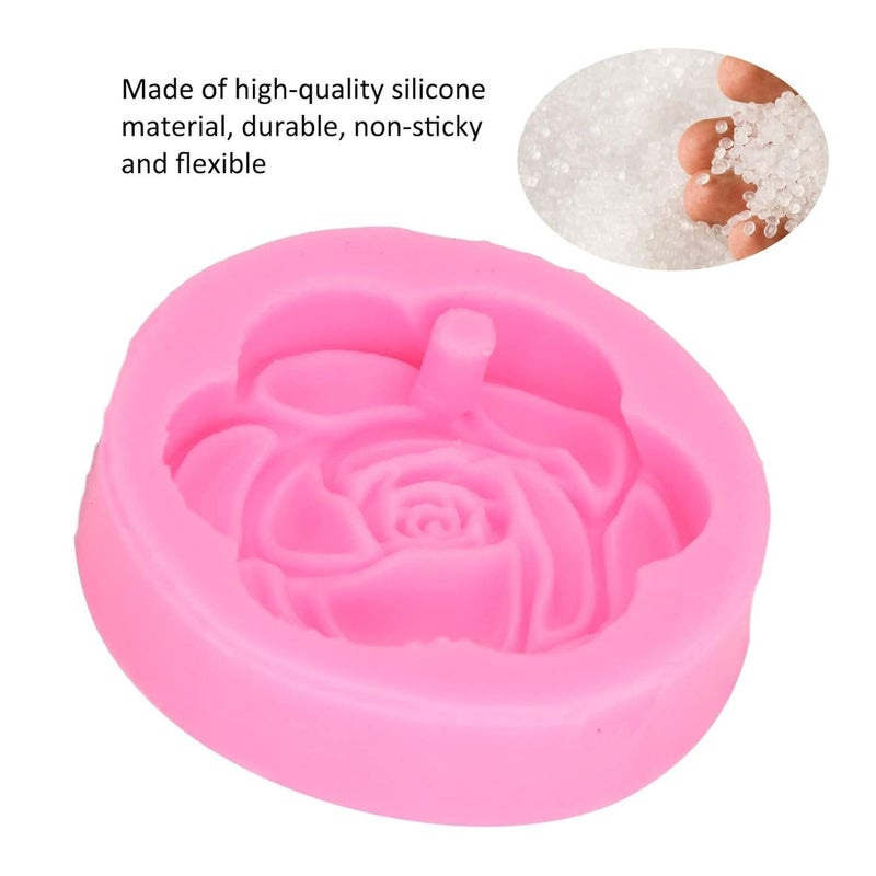 SNOOGG 3D Camellia Flower Silicone Mold Candy Soap Candle Wax Resin Eco Resin Casting Heavy Duty Flexible Nonstick Easy Demold - Image 5