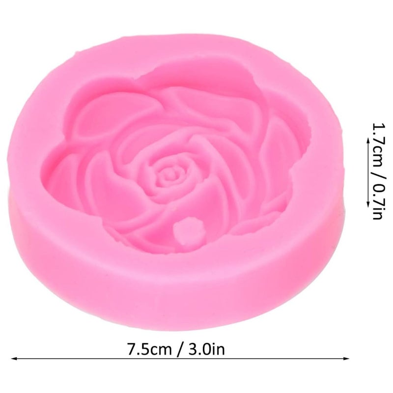 SNOOGG 3D Camellia Flower Silicone Mold Candy Soap Candle Wax Resin Eco Resin Casting Heavy Duty Flexible Nonstick Easy Demold - Image 4