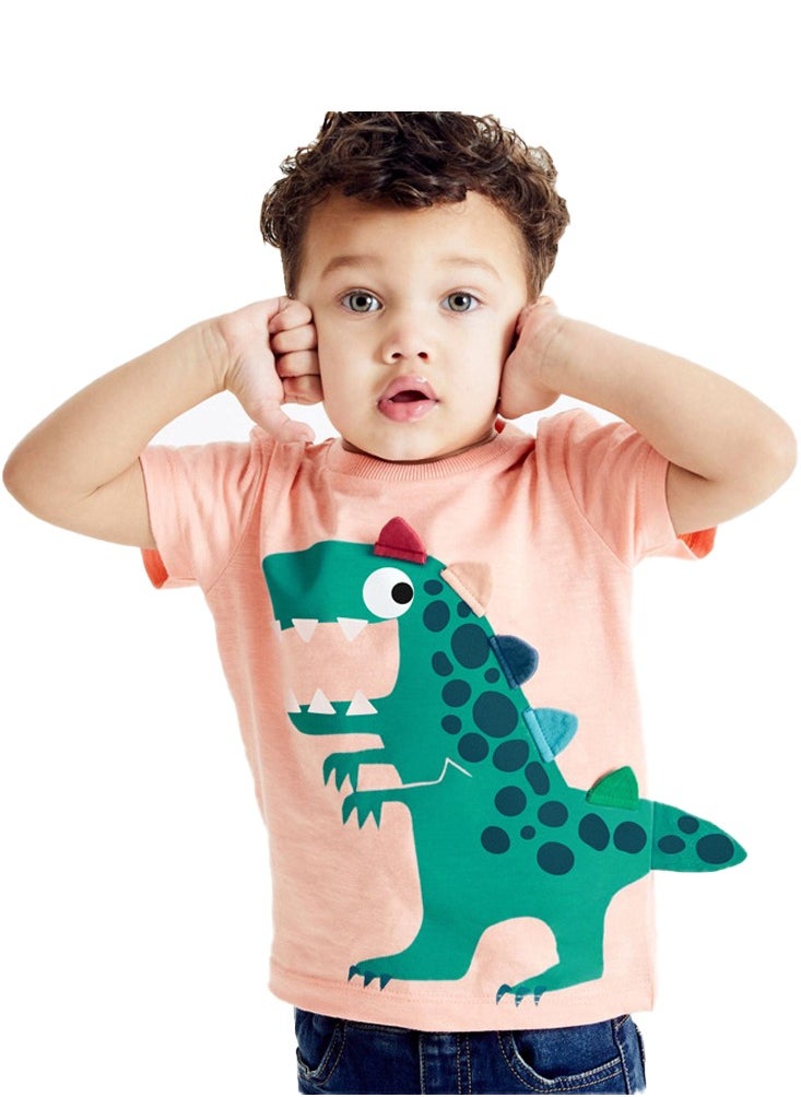 Al Aoyama Children's T-shirts clothing summer new short-sleeved T-shirts boys' knitted bottoming shirts  - Image 1
