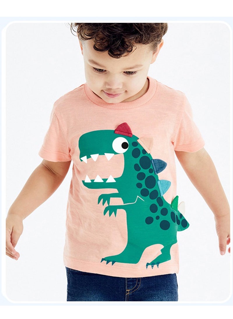 Al Aoyama Children's T-shirts clothing summer new short-sleeved T-shirts boys' knitted bottoming shirts  - Image 2