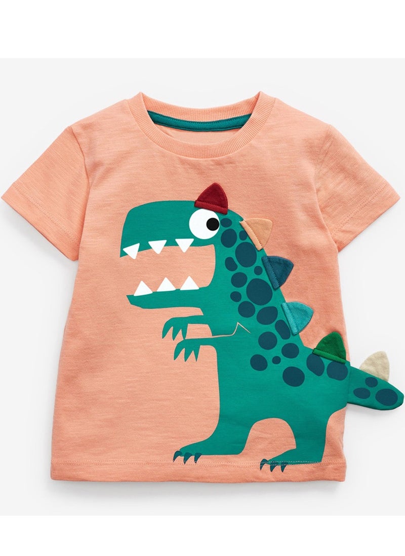 Al Aoyama Children's T-shirts clothing summer new short-sleeved T-shirts boys' knitted bottoming shirts  - Image 3