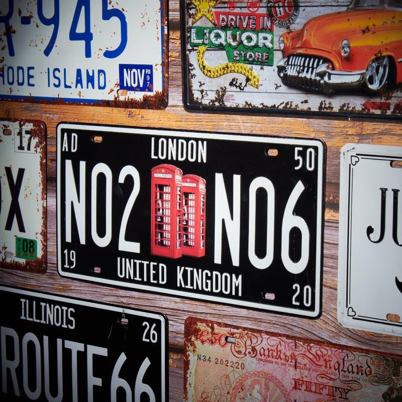 EAZYWAGON London Telephone Booth Vintage Retro Metal Signs - License Wall Plate, Decorative Car Tag for Cafe, Restaurant, Shop, Home, Hotel, Club, Office, Living Area - Design Plaque - Image 2