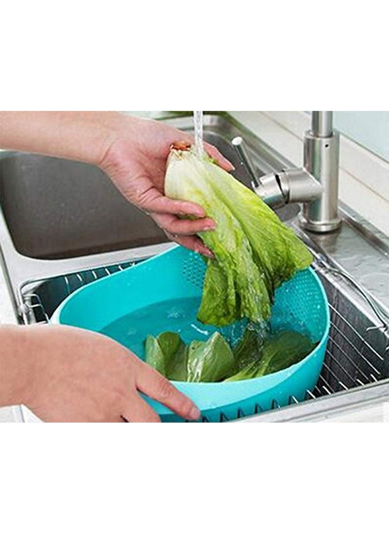 Whitecloud TRANSFORMING HOMES Whitecloud TRANSFORMING HOMES® Rice Pulses Fruits Vegetable Noodles Pasta Washing Bowl & Strainer(B 201-39) Multicolor  - Image 2