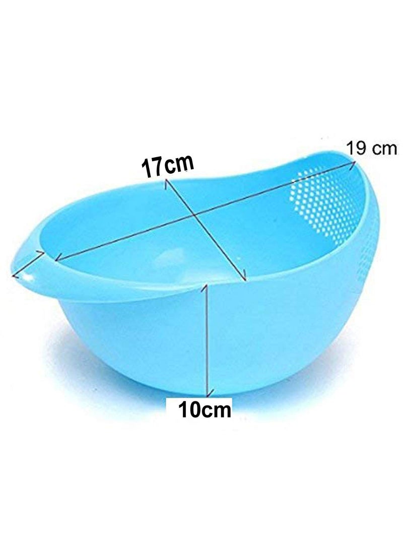 Whitecloud TRANSFORMING HOMES Whitecloud TRANSFORMING HOMES® Rice Pulses Fruits Vegetable Noodles Pasta Washing Bowl & Strainer(B 201-39) Multicolor  - Image 4