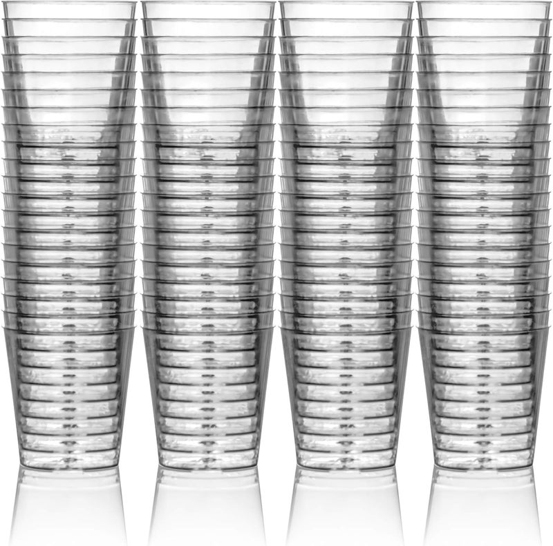 DecorRack كؤوس شوت سعة 1 أونصة، 80 كوب بلاستيك شفاف صلب، أكواب حفلات قابلة للتصرف، كؤوس صغيرة (80 حزمة) - Image 4