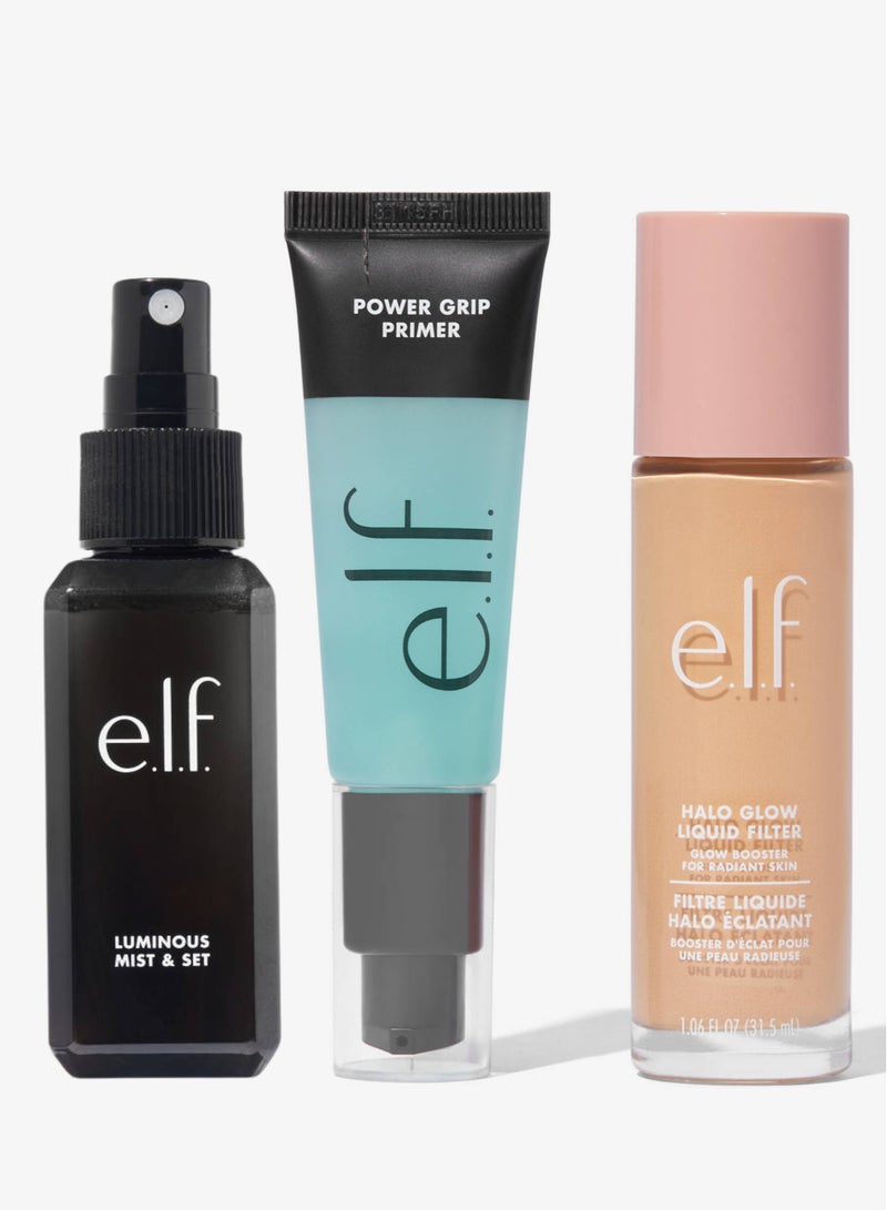 elf Halo Glow Liquid Filter 1 Fair & Power Grip Primer and Illuminating Mist