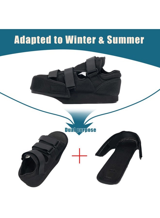 GHORTHOUD Forefoot Off-Loading Post Op Shoe Closed Toe Medical Walking Boot for Broken Toe Orthopedic Foot Brace for Post Bunion Hammertoe Surgery Brace (L) - Image 3