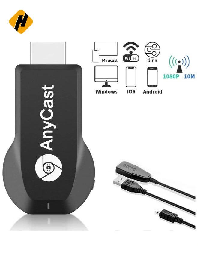 HuHa - WiFi Display Dongle, 4K Wireless HDMI Display Adapter, 1080P Mobile Screen Mirroring Receiver Dongle to TV/Projector Receiver Compatible with Android Mac i-OS Windows - Image 1