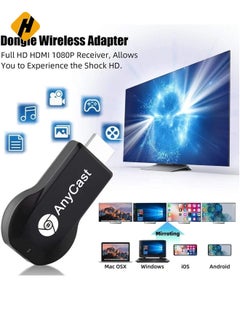 HuHa WiFi Display Dongle, 4K Wireless HDMI Display Adapter, 1080P Mobile Screen Mirroring Receiver Dongle to TV/Projector Receiver Compatible with Android Mac i-OS Windows  - Image 2