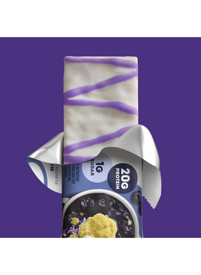 وان ONE Protein Bars، وصفة جديدة لفطيرة التوت الأزرق، ألواح بروتين خالية من الجلوتين تحتوي على 20 جرامًا من البروتين و1 جرام من السكر، أساسية في المؤن، 2.12 أونصة (12 قطعة)  - Image 3