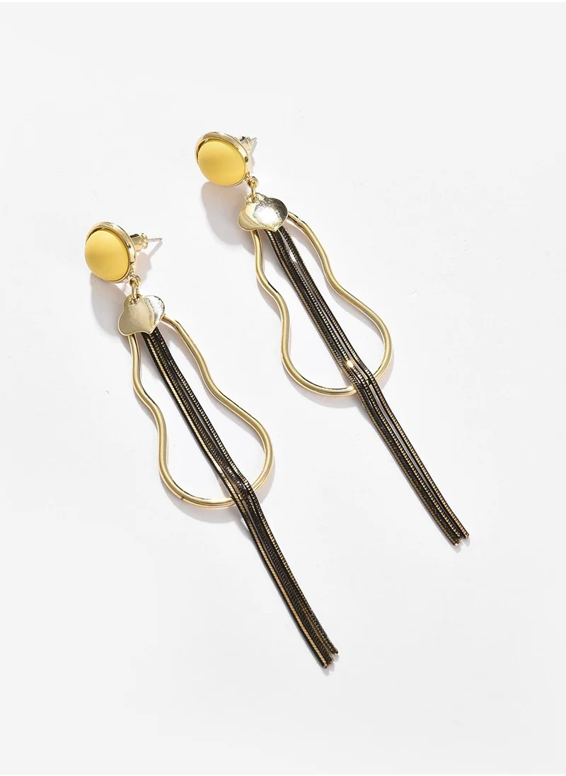 SOHI Abstract Drop Earrings