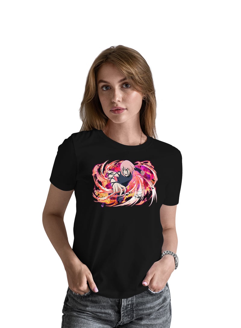 Fashion World Cotton T-shirt Printed with High-quality Anime Naruto Sakura - Image 1