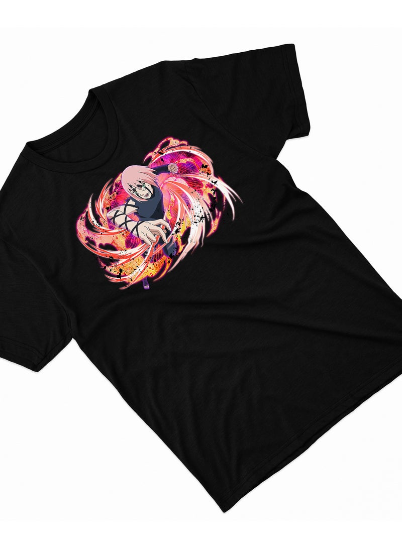 Fashion World Cotton T-shirt Printed with High-quality Anime Naruto Sakura - Image 2