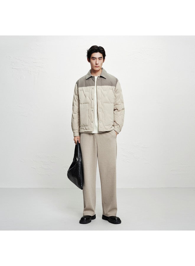 Waxbird Men's 25 Winter Style Textured Straight Leg Stretch Pants Drawstring Sweatpants Men's Casual Pants - Image 3