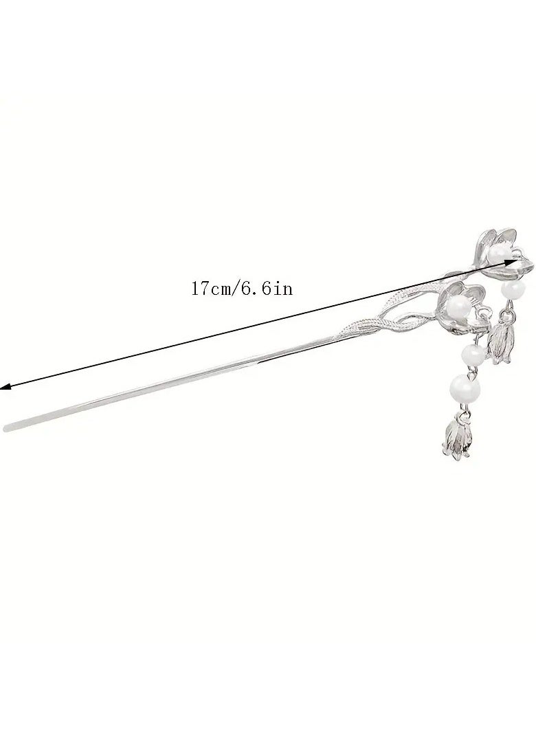 ORiTi - 1pcs Retro Flower Hairpin with Tassel for Hanfu and Hair Accessories for Women - Image 1