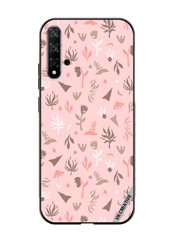 VR CREATIVE Protective Case Cover For Huawei Nova 5T Flower Seamless Pattern In Beautiful Abstract Style Design Multicolour - Image 1