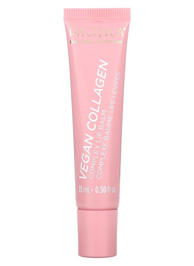 Pacifica Vegan Collagen Complex Lip Balm Vanilla Cupcake Pink Shimmer 0.5 fl oz (15 ml) 