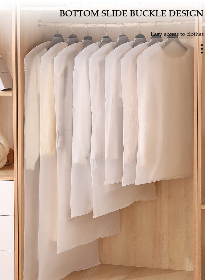 DUNISO 10 PCS Hanging Clear Garment Bags, Washable Clothes Bags for Storage Waterproof Garment Bags for Closet Storage, Wardrobe Clothes Protector, Breathable Dust Cover for Shirts, Coats, Dresses, Suits - Image 4