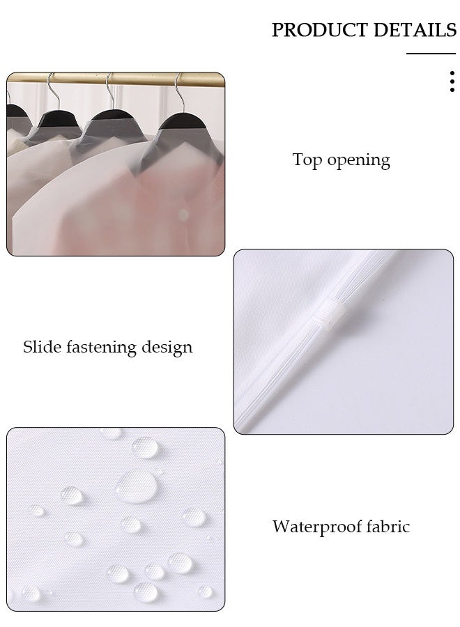 DUNISO 10 PCS Hanging Clear Garment Bags, Washable Clothes Bags for Storage Waterproof Garment Bags for Closet Storage, Wardrobe Clothes Protector, Breathable Dust Cover for Shirts, Coats, Dresses, Suits - Image 5