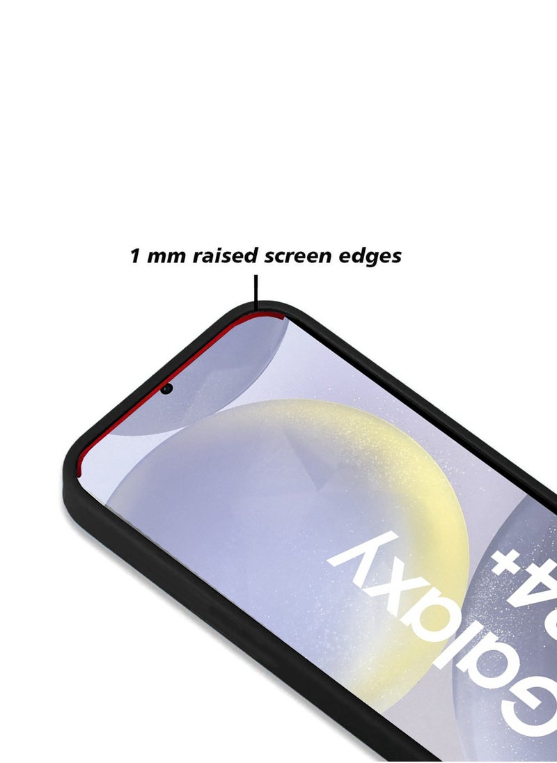 CHAPPELINE - Soft Silicone Fabric Texture Case Cover For Samsung Galaxy S24+ / S24 Plus 5G 2024 Black - Image 1