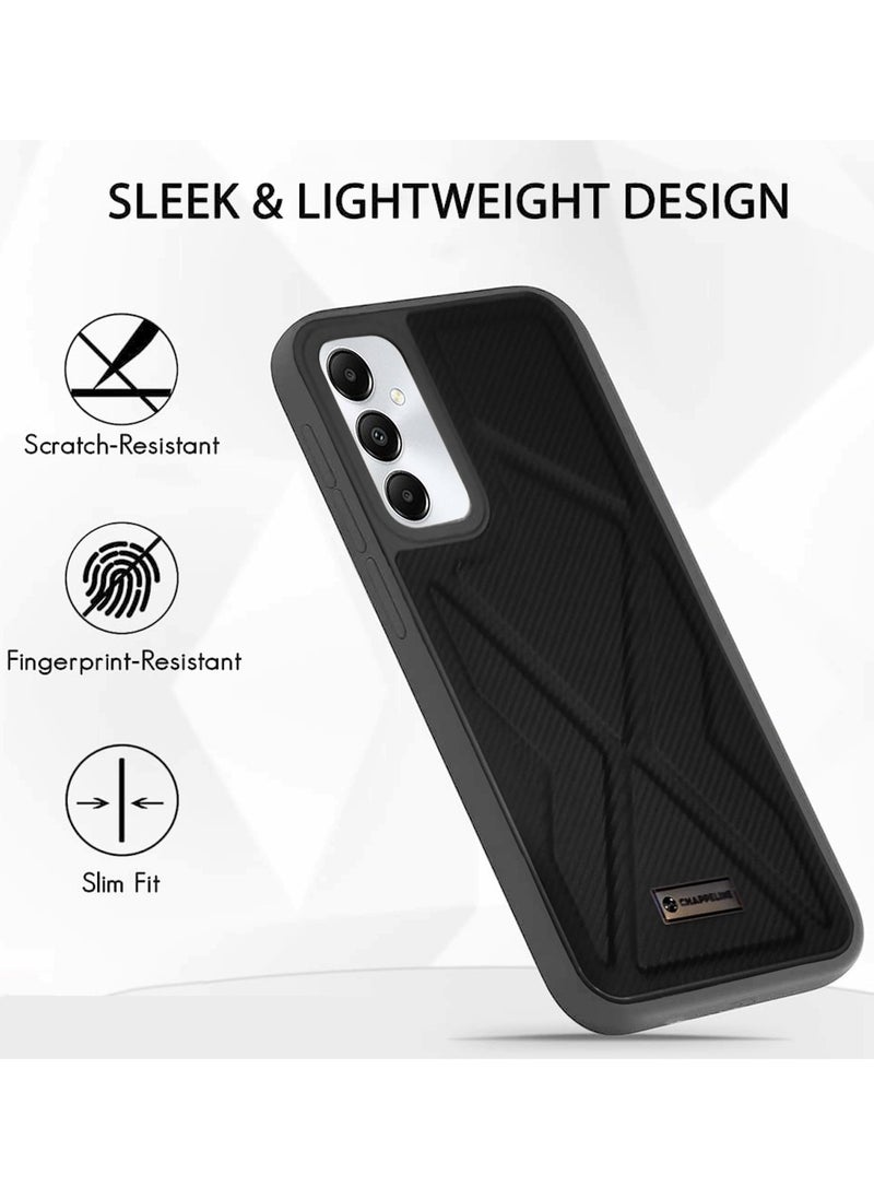 CHAPPELINE - Soft Silicone Fabric Texture Case Cover For Samsung Galaxy S24+ / S24 Plus 5G 2024 Black - Image 1
