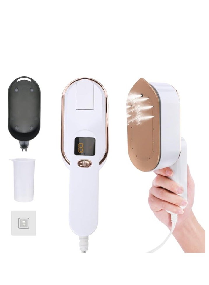 Travel Steamer Iron for Clothes – 1200W Handheld Portable Travel Garment Steamer, 3 Steam Levels, LCD Screen, 10S Fast Heat-Up, Wrinkle Remover for Dress Shirts, Clothes, Fabric, Home & Travel, Portable Steamer for Clothes, Compact Ironing Solution, Anti-Drip, Powerful Steaming, Travel-Friendly Steamer  - Image 1