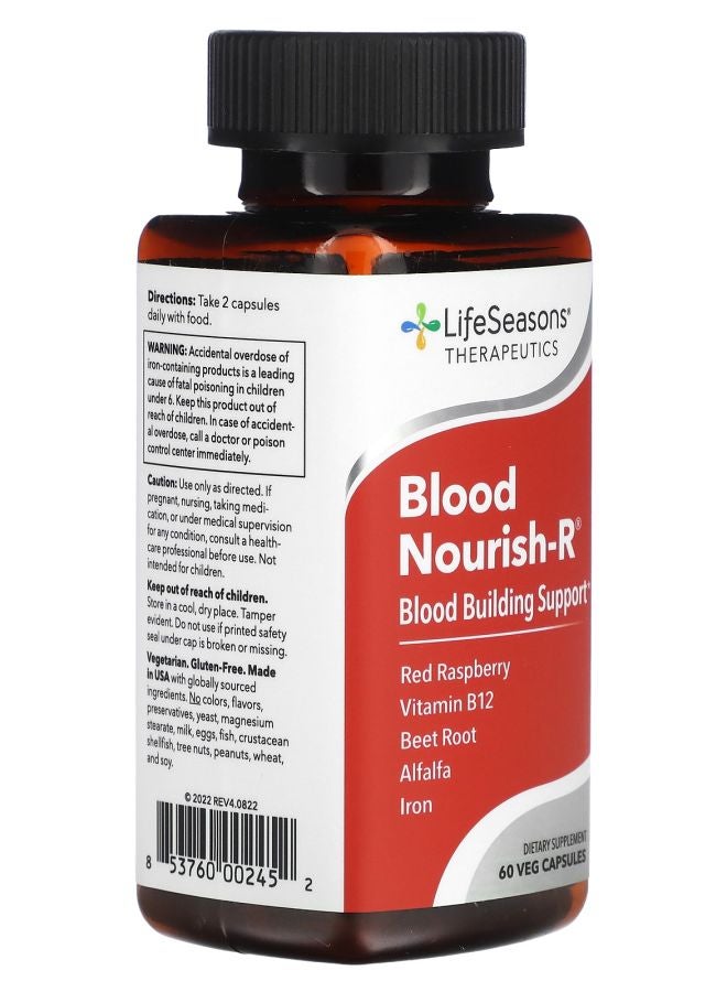 LifeSeasons Blood Nourish-R Blood Building Support 60 Veg Capsules - Image 2