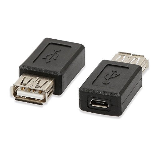 ELECTOP 2 Pack USB 2.0 A Female to USB Micro Female Adapter Converter - Image 1