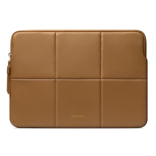 Comfyable Laptop Sleeve 13 Inch 14 Inch Compatible for Mac Air M5 13 MacBook Neo MacBook Pro 14 M5 ProMax 2026 Quilted Laptop Case Brown - Image 1