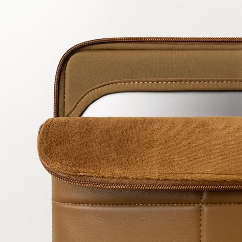 Comfyable Laptop Sleeve 13 Inch 14 Inch Compatible for Mac Air M5 13 MacBook Neo MacBook Pro 14 M5 ProMax 2026 Quilted Laptop Case Brown - Image 3