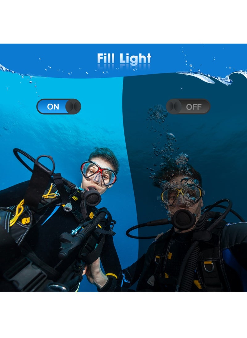 Generic - 4K Underwater Camera 11FT Waterproof Camera with 64GB Card 48MP Autofocus Dual-Screen Selfie Underwater Camera for Snorkeling(Blue) - Image 1