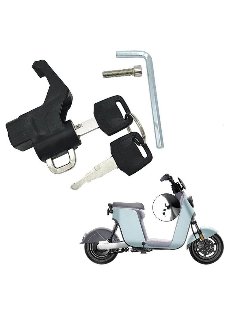 Helmet Lock 2-in-1 Helmet Hook Lock Anti Theft Motorcycle Helmet Security Lock with Keys for Motorcycle E-Bike Bicycle