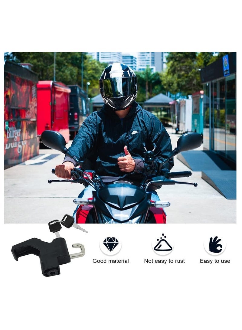 Helmet Lock 2-in-1 Helmet Hook Lock Anti Theft Motorcycle Helmet Security Lock with Keys for Motorcycle E-Bike Bicycle