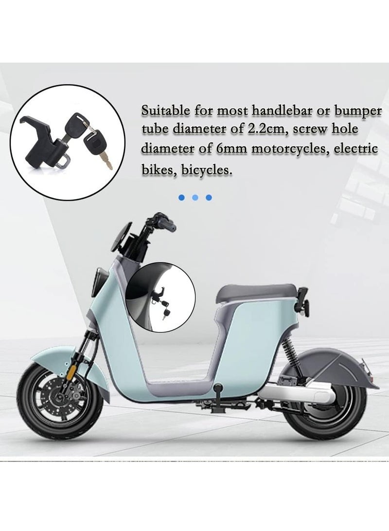 Helmet Lock 2-in-1 Helmet Hook Lock Anti Theft Motorcycle Helmet Security Lock with Keys for Motorcycle E-Bike Bicycle