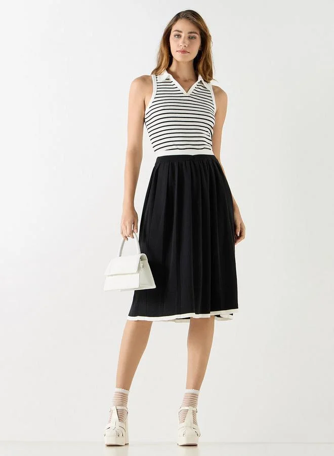 2Xtremz 2Xtremz Textured Knee Length A-line Skirt