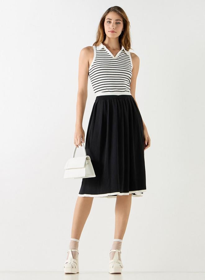 تواكستريمز تنورة إيه لاين بارزة الملمس بطول الركبة من تو إكستريمز - Image 2