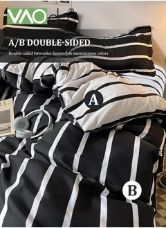 VAOdo Bedding King Fitted Sheet Set  Bottom Sheet  Deep Pocket Soft Microfiber -Shrinkage and Fade Resistant Comforter Set Skin Friendly Bedding Set Including Fitted Sheet Duvet Cover and 2 Pillows  - Image 4
