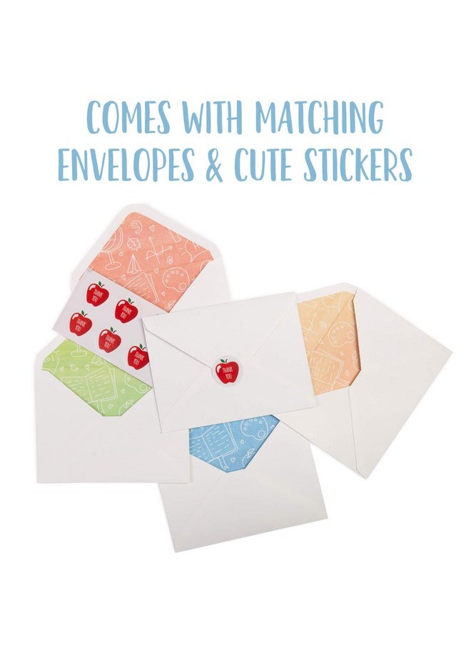 VNS Creations - Thank You Cards For Teachers 10 Pack With Envelopes Watercolor Designs Blank Inside 3.5 X 5.5 In - Image 1