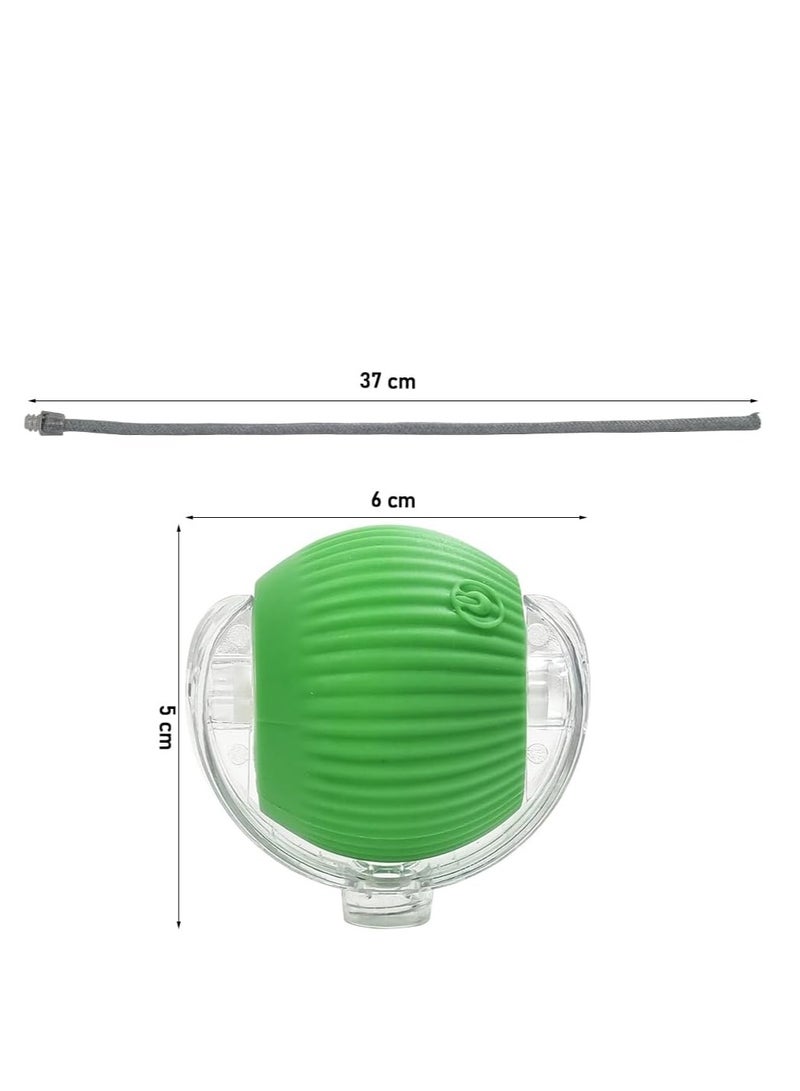 NNC PETS Cat toy with USB rechargeable, Durable Plastic, Long tail, & 3 modes, 37cm Interactive toy ball with LED light, Indoor cat entertainment, Safe cat material with Scratch & Fall resistant, (Green) - Image 2