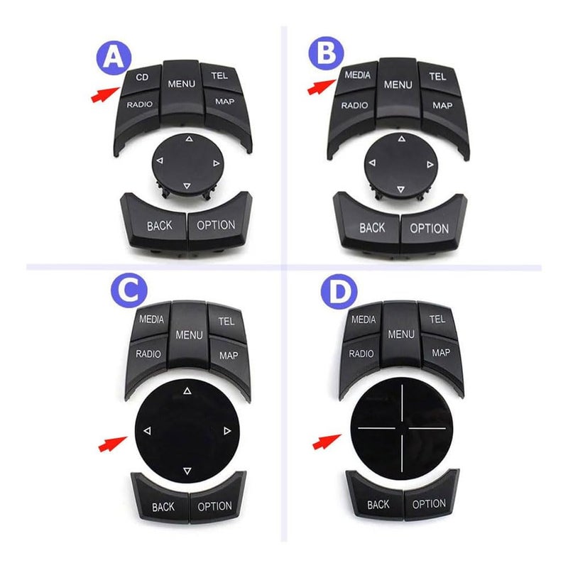 6PCS CIC iDrive Multimedia Control Button Cover for BMW - Image 1