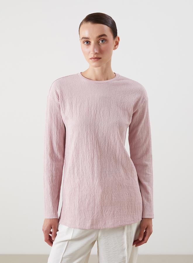 LC WAIKIKI Crew Neck Textured Women's T-Shirt - Image 1