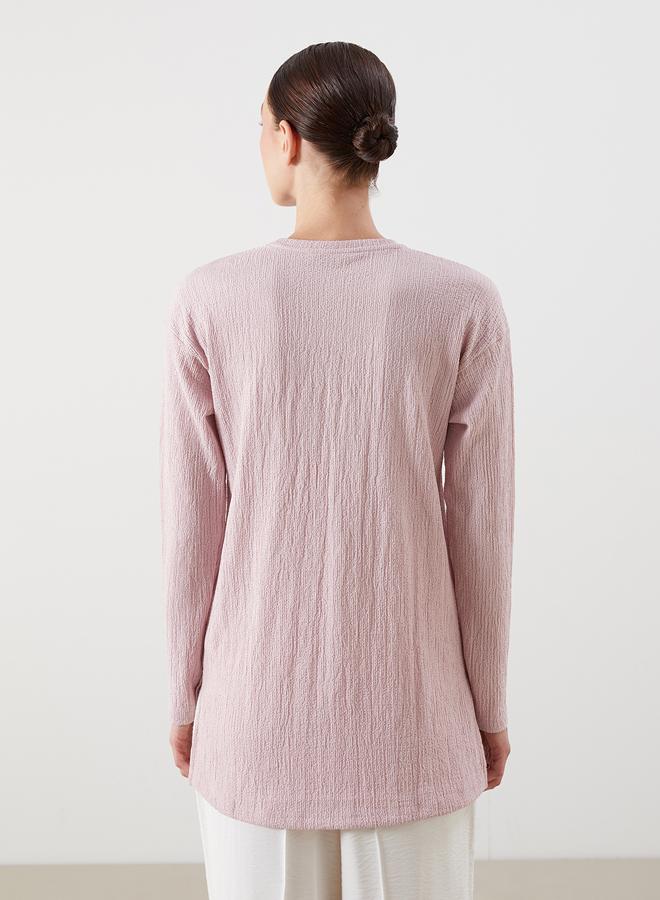 LC WAIKIKI Crew Neck Textured Women's T-Shirt - Image 4