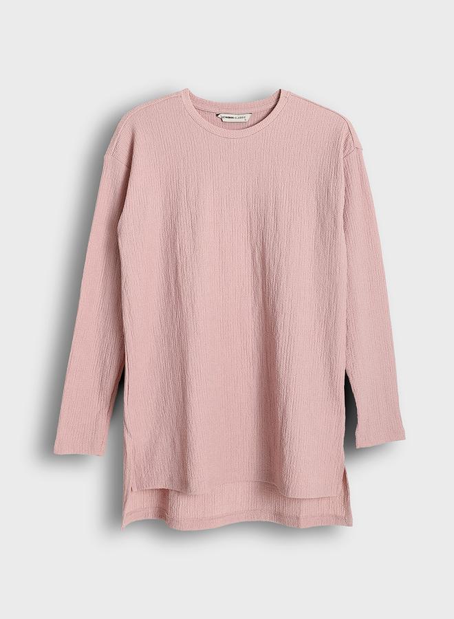 LC WAIKIKI Crew Neck Textured Women's T-Shirt - Image 5